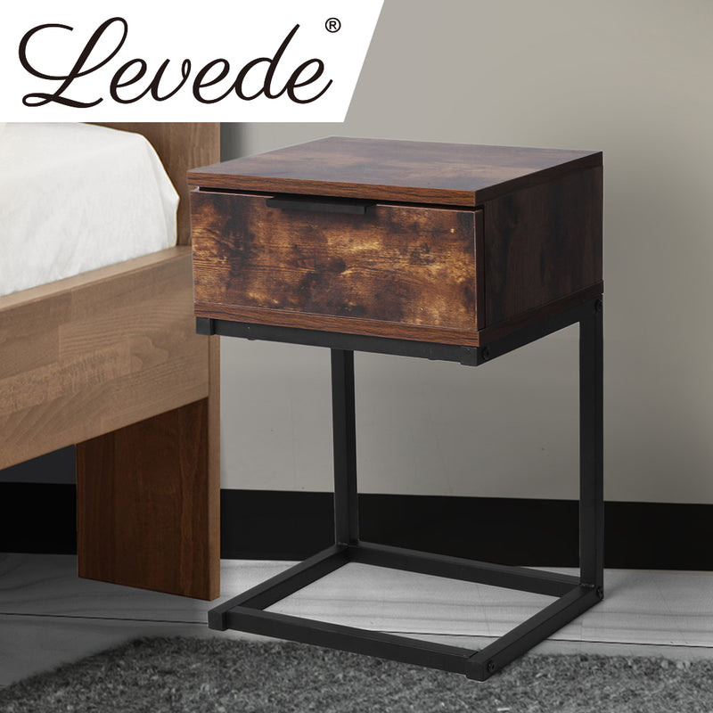 Levede Bedside Tables Drawers Side Table Wood Nightstand Storage Cabinet Unit