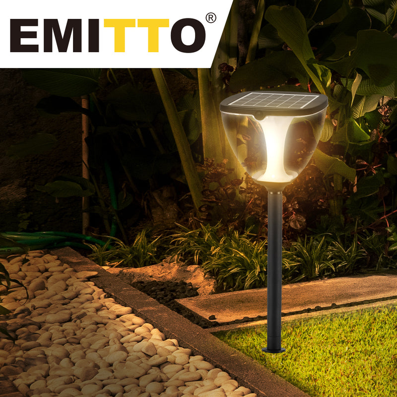 EMITTO Solar Powered LED Garden Light Pathway Landscape Lawn Lamp Patio 80cm