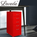 Levede Filing Cabinet Files Storage Cabinets Steel Rack Home Office 5 Drawer