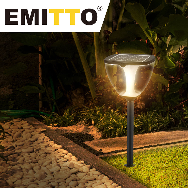 EMITTO Solar Powered LED Garden Light Pathway Landscape Lawn Lamp Patio 60cm