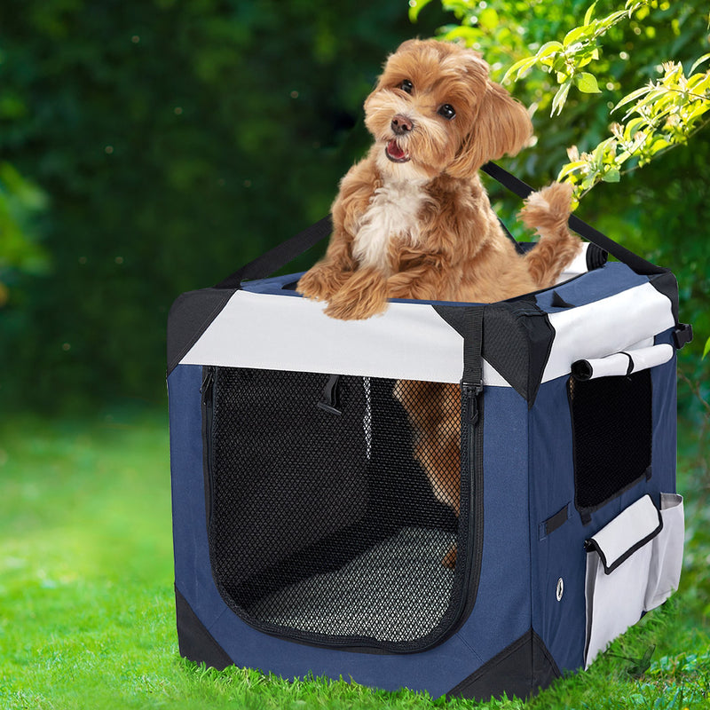 Pet Carrier Bag Dog Puppy Spacious Outdoor Travel Hand Portable Crate M