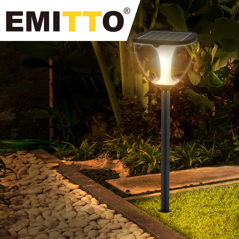 EMITTO Solar Powered LED Garden Light Pathway Landscape Lawn Lamp Patio 100cm