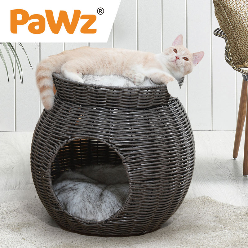 PaWz Pet Cat Bed Puppy House Sleeping Nest Calming Cushion Washable Non-toxic