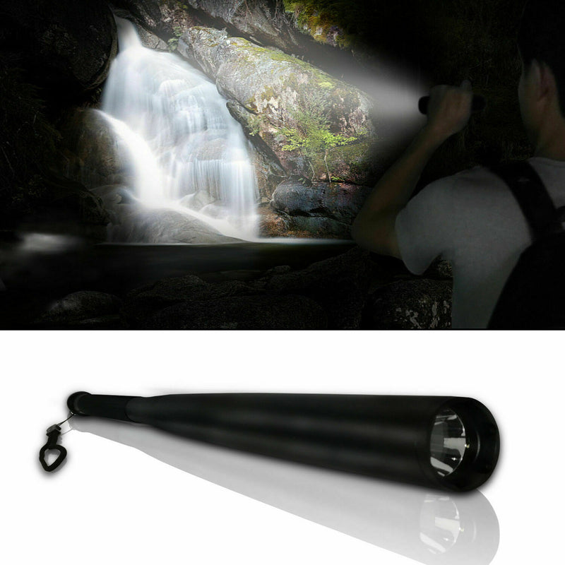 36cm Baseball Bat LED Flashlight Bright Baton Torch Emergency Security Tool