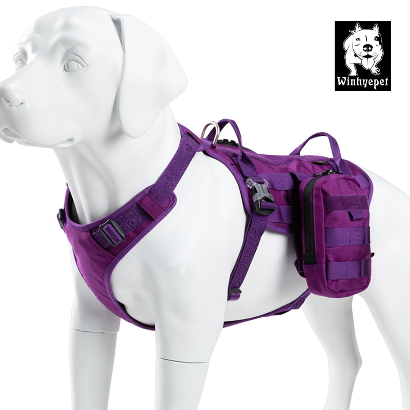 Whinhyepet Military Harness Purple L