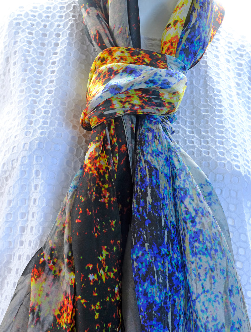 Silk Chiffon Scarf The Floating City