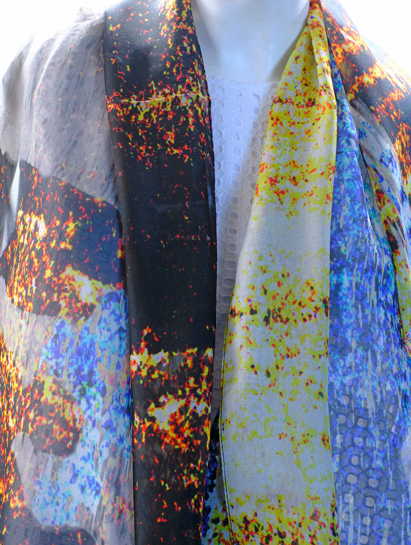 Silk Chiffon Scarf The Floating City