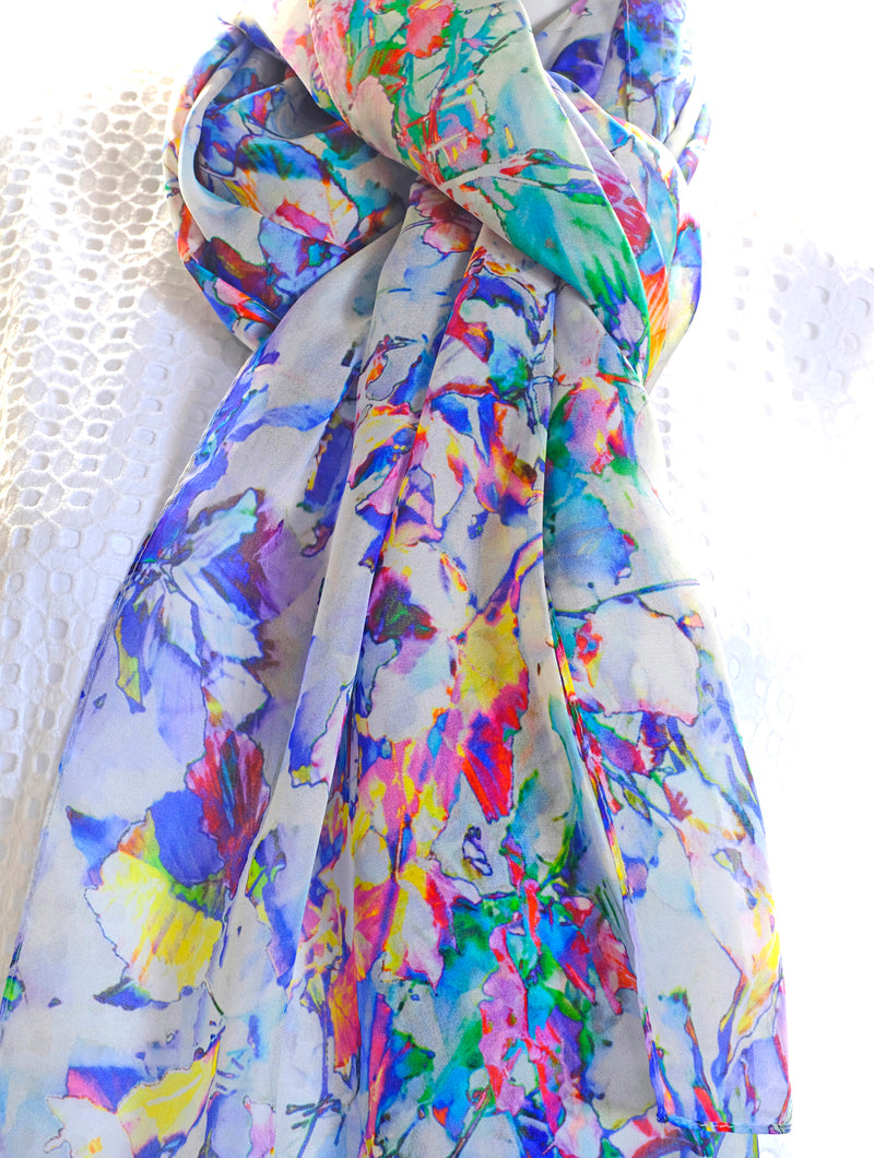 Silk Chiffon Scarf Cloudehill Seasons