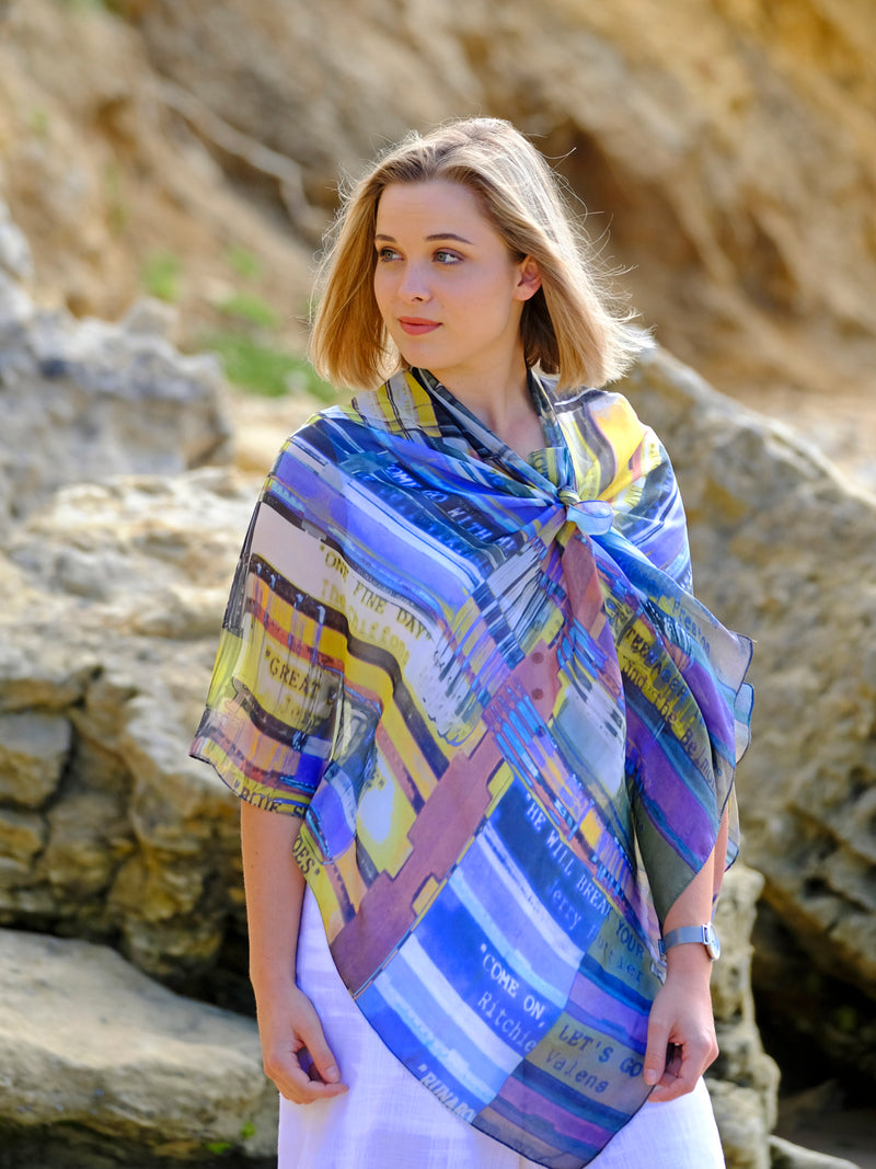 Silk Chiffon Scarf Jukebox