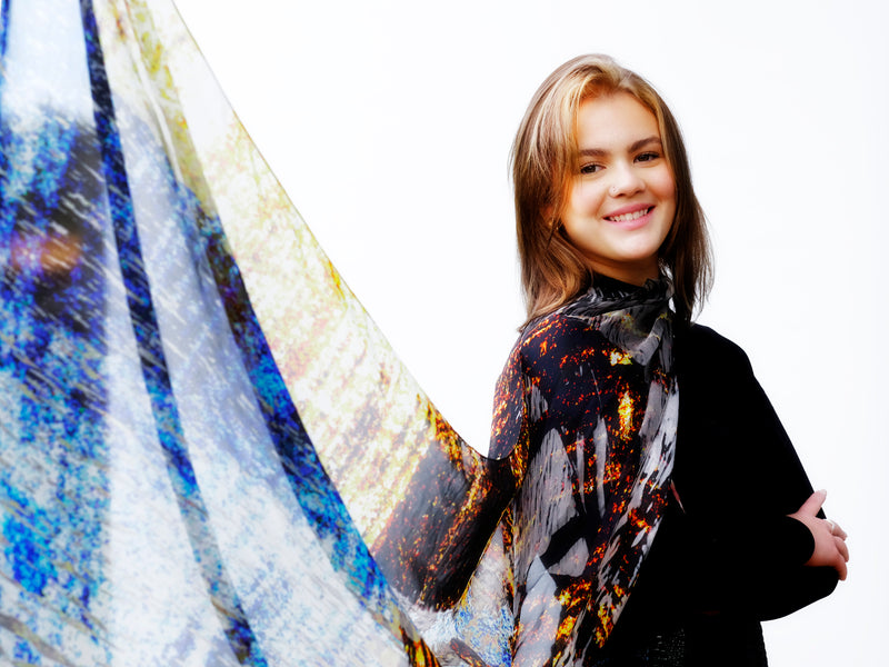 Silk Chiffon Scarf The Floating City