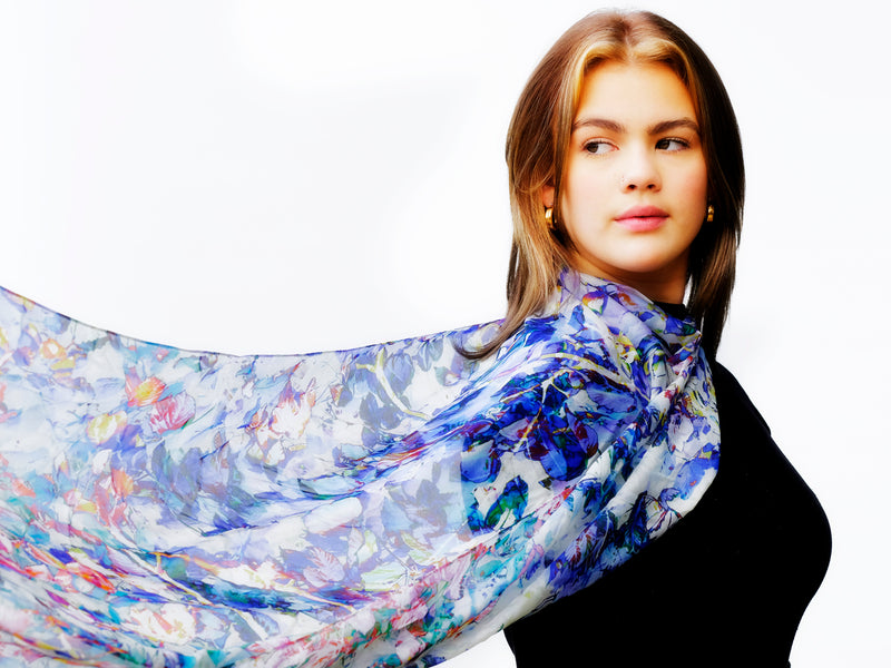 Silk Chiffon Scarf Cloudehill Seasons