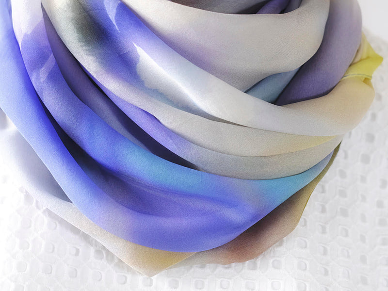 Silk Chiffon Scarf Superb Fairywren