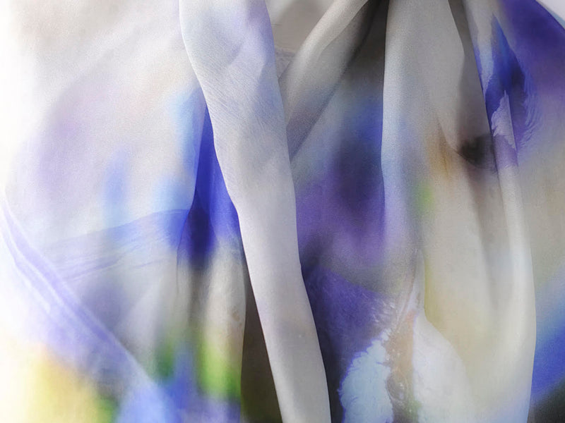 Silk Chiffon Scarf Superb Fairywren