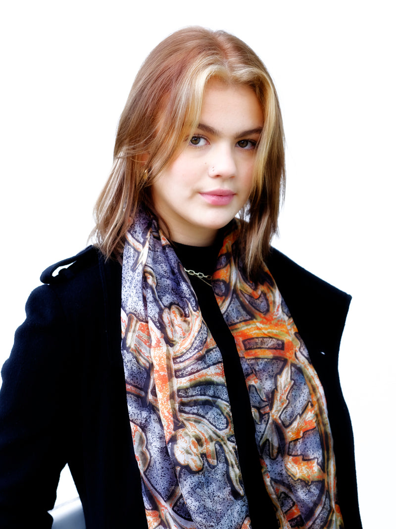 Silk Tabi Scarf  Lacework