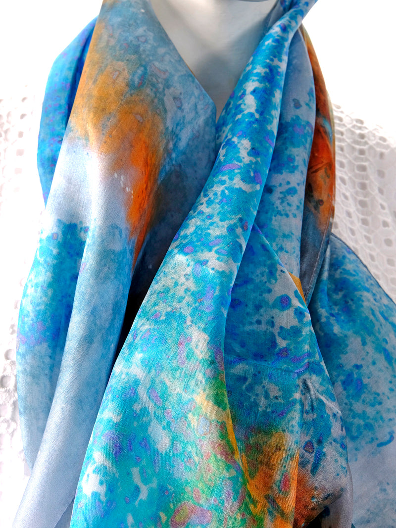 Silk Tabi Scarf Sea Stars