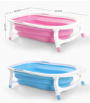 Baby Bath Tub Infant Toddlers Foldable Bathtub Folding Safety Bathing ShowerBlue