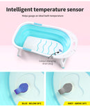 Baby Bath Tub Infant Toddlers Foldable Bathtub Folding Safety Bathing ShowerBlue
