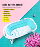 Baby Bath Tub Infant Toddlers Foldable Bathtub Folding Safety Bathing ShowerBlue