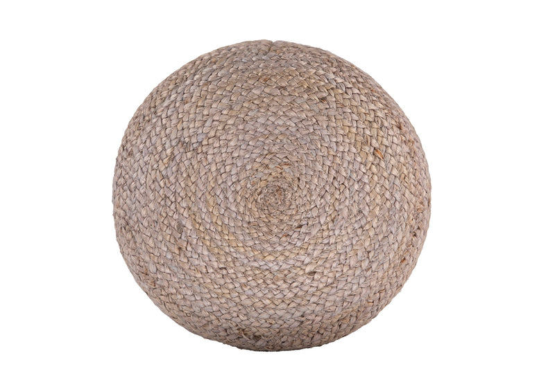 Ava Dual Color Jute Pouf NAT/ GREY